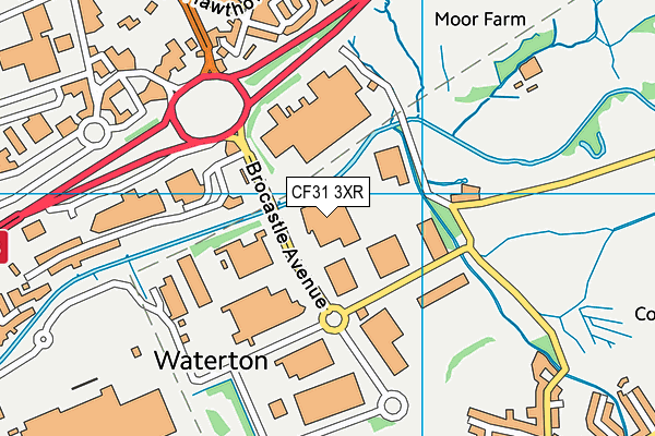 CF31 3XR map - OS VectorMap District (Ordnance Survey)