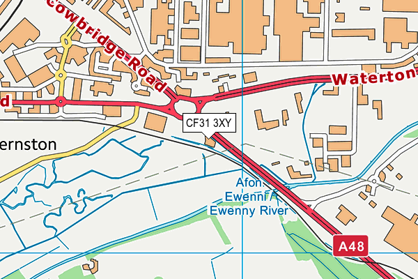 CF31 3XY map - OS VectorMap District (Ordnance Survey)