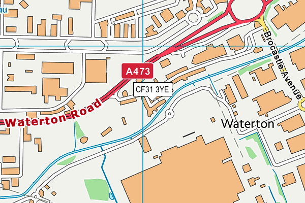 CF31 3YE map - OS VectorMap District (Ordnance Survey)