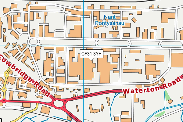 CF31 3YH map - OS VectorMap District (Ordnance Survey)