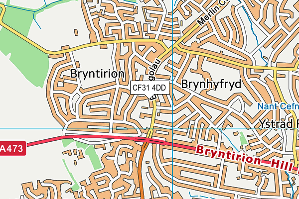 Bryntirion Infants School map (CF31 4DD) - OS VectorMap District (Ordnance Survey)