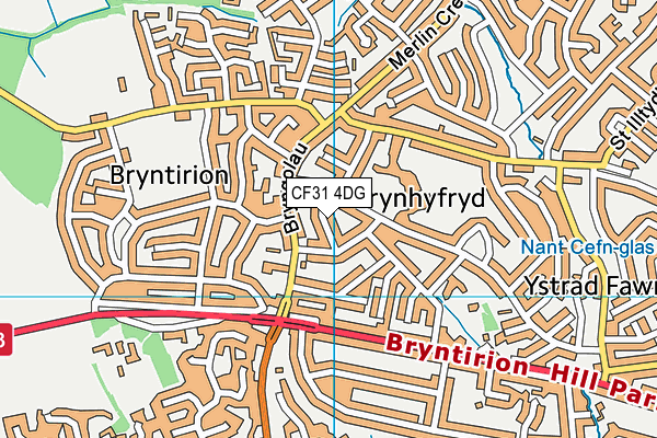 CF31 4DG map - OS VectorMap District (Ordnance Survey)