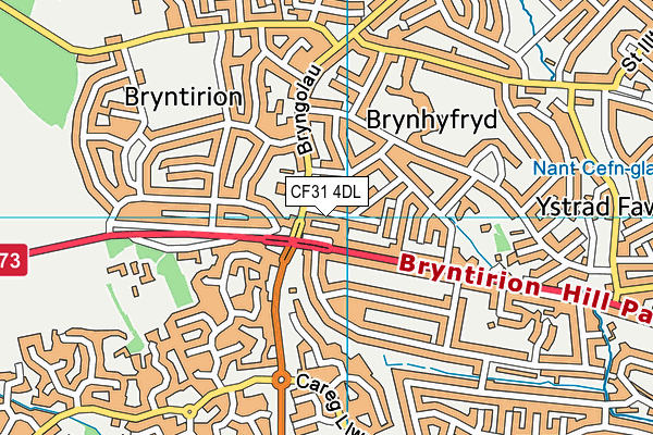 CF31 4DL map - OS VectorMap District (Ordnance Survey)