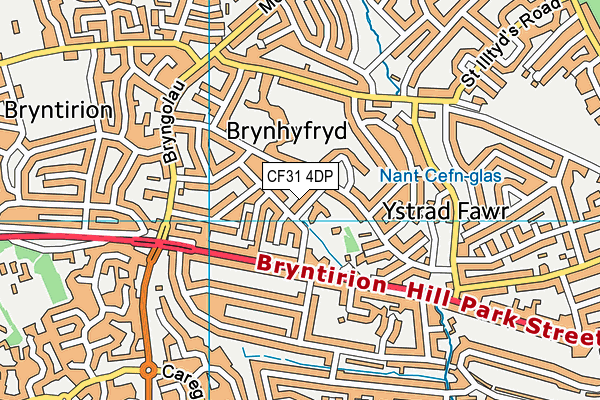 CF31 4DP map - OS VectorMap District (Ordnance Survey)