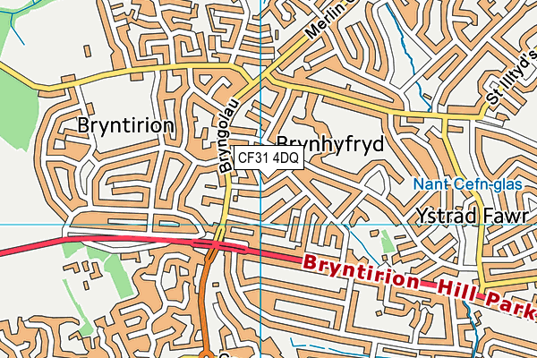 CF31 4DQ map - OS VectorMap District (Ordnance Survey)