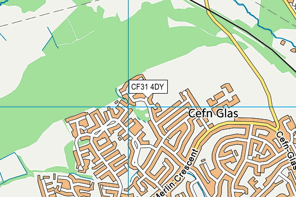 CF31 4DY map - OS VectorMap District (Ordnance Survey)