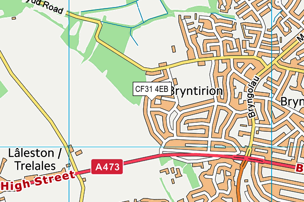 CF31 4EB map - OS VectorMap District (Ordnance Survey)