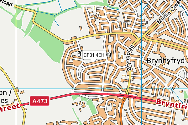 CF31 4EH map - OS VectorMap District (Ordnance Survey)