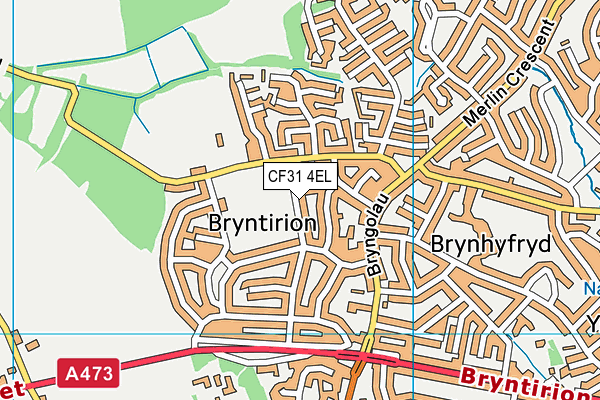 CF31 4EL map - OS VectorMap District (Ordnance Survey)