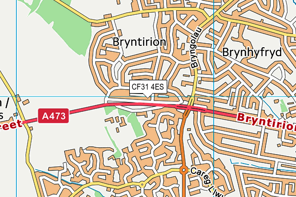 CF31 4ES map - OS VectorMap District (Ordnance Survey)