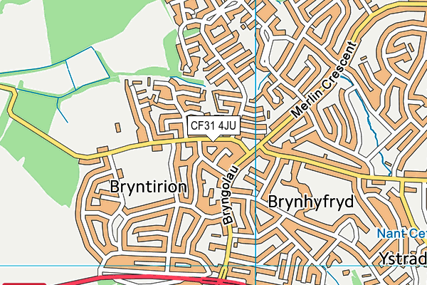 Map of CLUB PENYBONT LIMITED at district scale