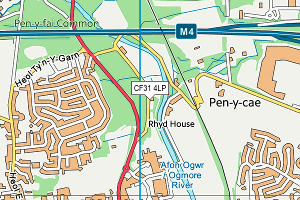 CF31 4LP map - OS VectorMap District (Ordnance Survey)