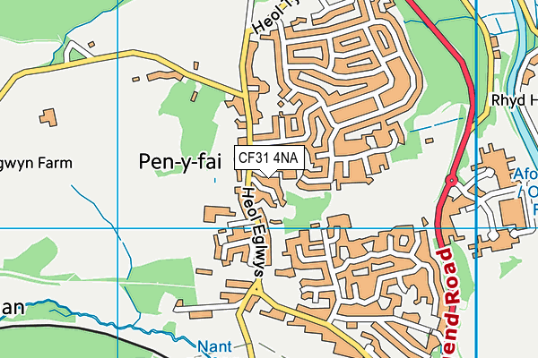 CF31 4NA map - OS VectorMap District (Ordnance Survey)