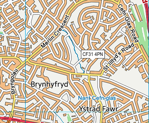 CF31 4PN map - OS VectorMap District (Ordnance Survey)