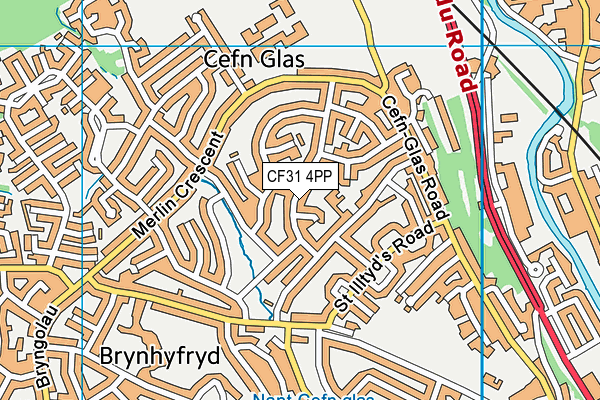 CF31 4PP map - OS VectorMap District (Ordnance Survey)