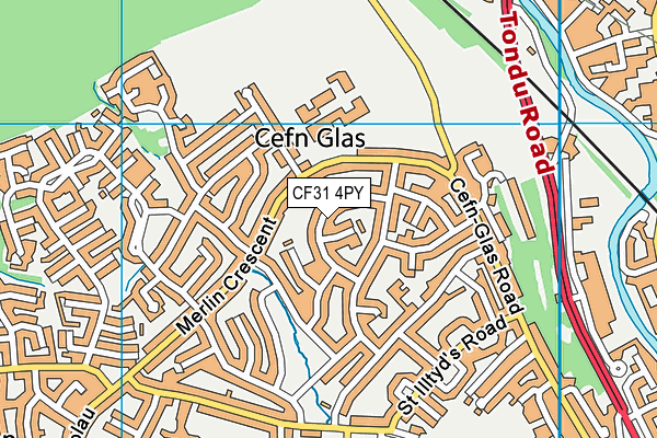 CF31 4PY map - OS VectorMap District (Ordnance Survey)