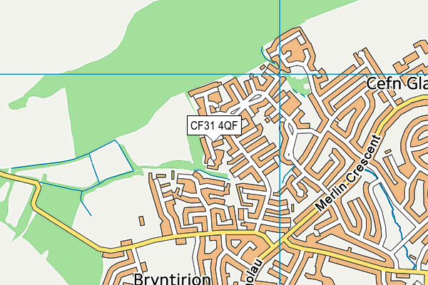 CF31 4QF map - OS VectorMap District (Ordnance Survey)