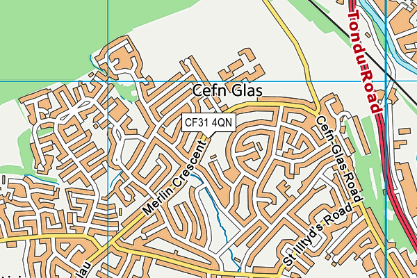 CF31 4QN map - OS VectorMap District (Ordnance Survey)