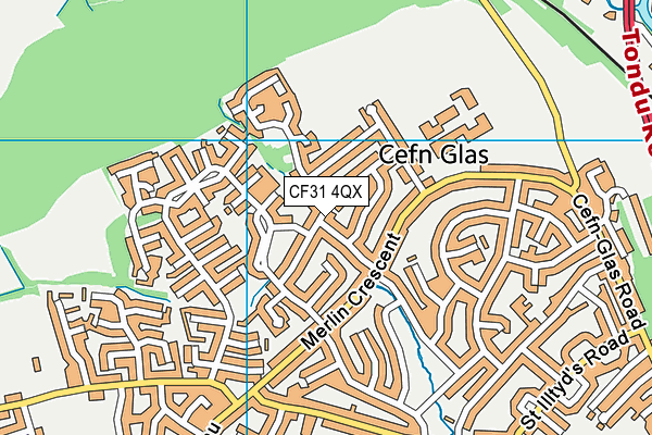 CF31 4QX map - OS VectorMap District (Ordnance Survey)