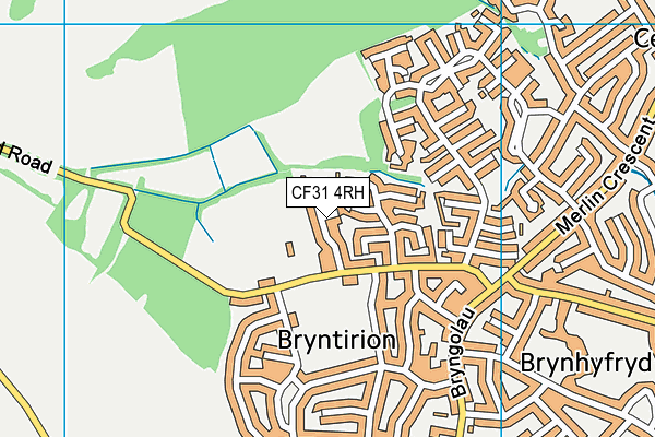 CF31 4RH map - OS VectorMap District (Ordnance Survey)