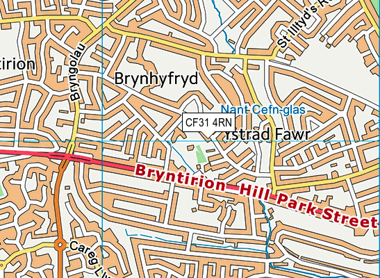 CF31 4RN map - OS VectorMap District (Ordnance Survey)