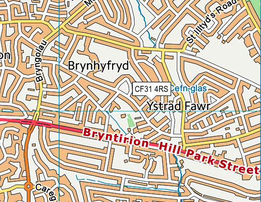 CF31 4RS map - OS VectorMap District (Ordnance Survey)