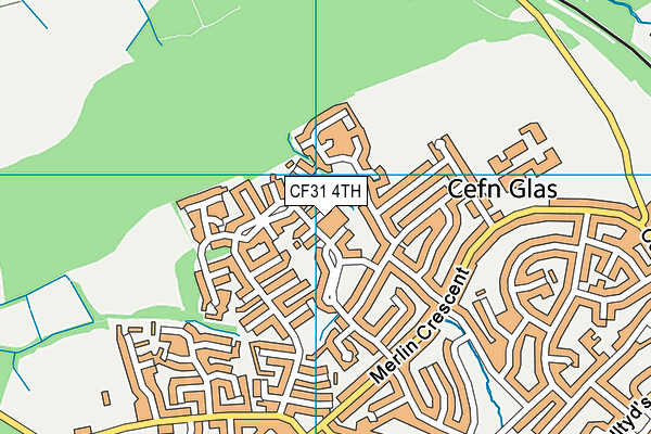 CF31 4TH map - OS VectorMap District (Ordnance Survey)