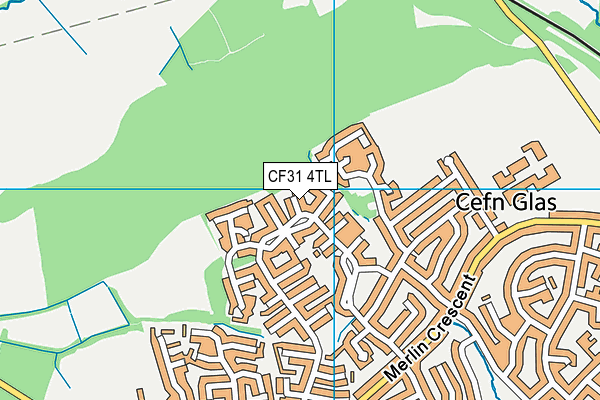 CF31 4TL map - OS VectorMap District (Ordnance Survey)