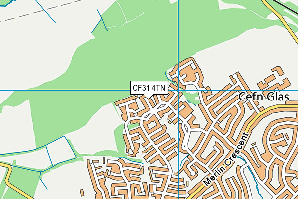 CF31 4TN map - OS VectorMap District (Ordnance Survey)