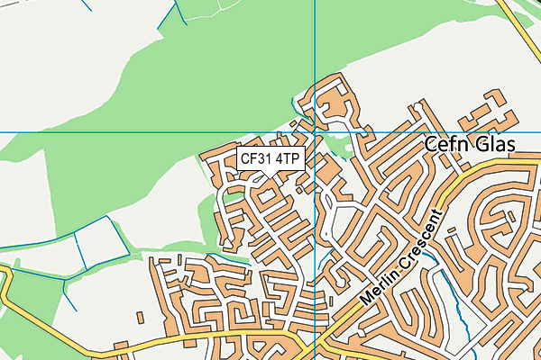 CF31 4TP map - OS VectorMap District (Ordnance Survey)