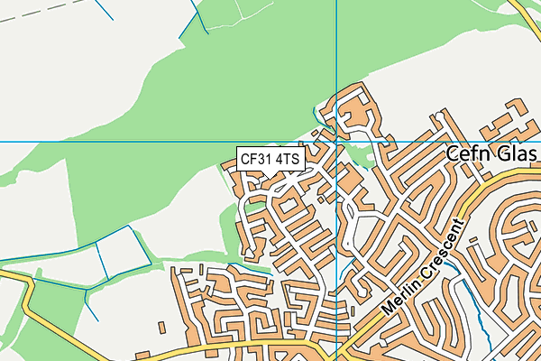 CF31 4TS map - OS VectorMap District (Ordnance Survey)