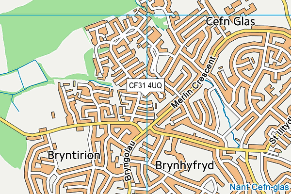 CF31 4UQ map - OS VectorMap District (Ordnance Survey)