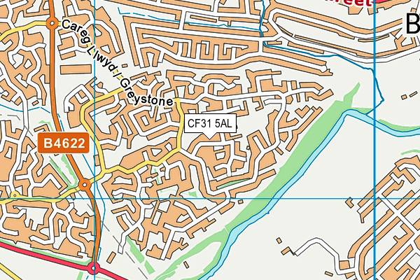 CF31 5AL map - OS VectorMap District (Ordnance Survey)