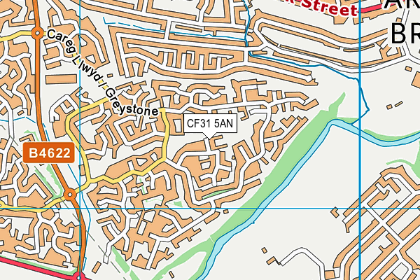 CF31 5AN map - OS VectorMap District (Ordnance Survey)