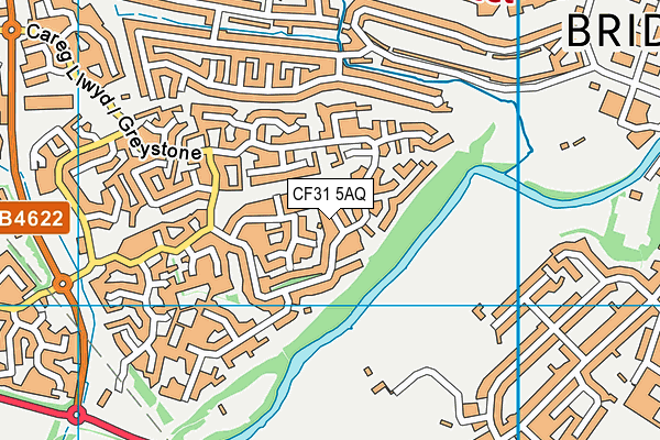 CF31 5AQ map - OS VectorMap District (Ordnance Survey)