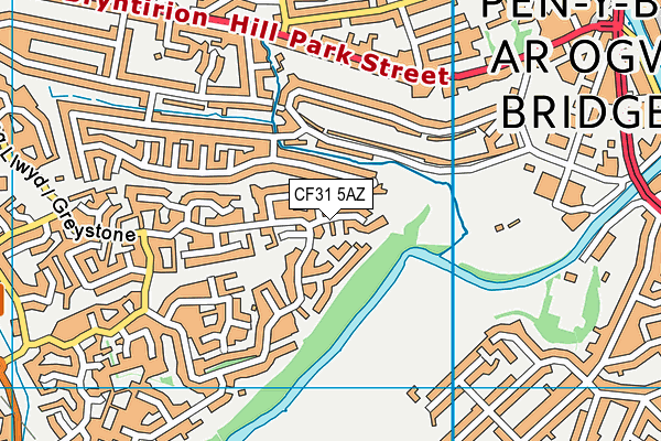 CF31 5AZ map - OS VectorMap District (Ordnance Survey)