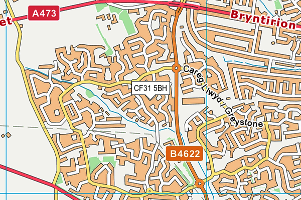 CF31 5BH map - OS VectorMap District (Ordnance Survey)