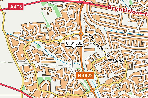 CF31 5BL map - OS VectorMap District (Ordnance Survey)