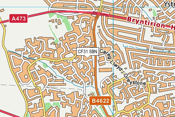 CF31 5BN map - OS VectorMap District (Ordnance Survey)