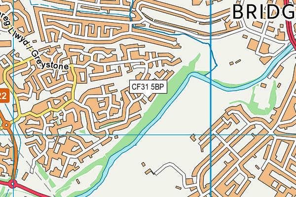 CF31 5BP map - OS VectorMap District (Ordnance Survey)