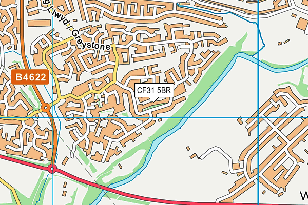 CF31 5BR map - OS VectorMap District (Ordnance Survey)