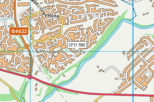 CF31 5BS map - OS VectorMap District (Ordnance Survey)