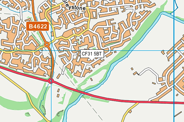 CF31 5BT map - OS VectorMap District (Ordnance Survey)