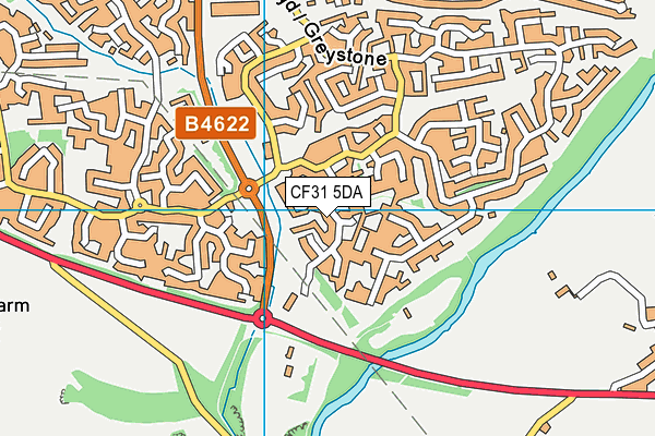 CF31 5DA map - OS VectorMap District (Ordnance Survey)