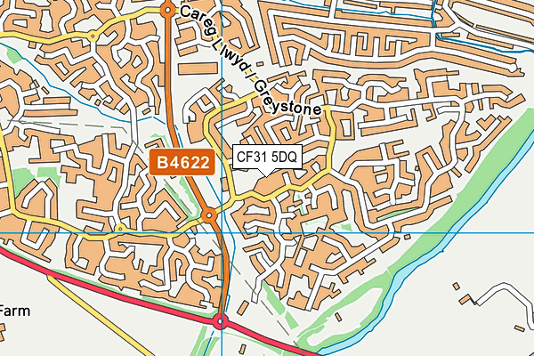 CF31 5DQ map - OS VectorMap District (Ordnance Survey)