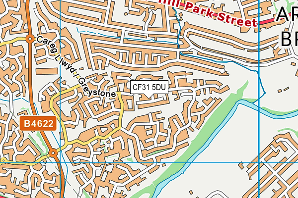 CF31 5DU map - OS VectorMap District (Ordnance Survey)