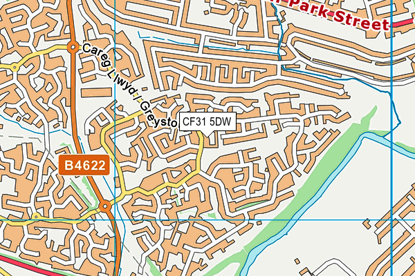 CF31 5DW map - OS VectorMap District (Ordnance Survey)