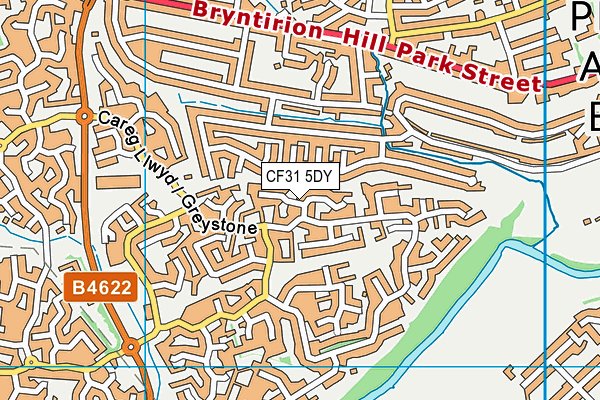 CF31 5DY map - OS VectorMap District (Ordnance Survey)