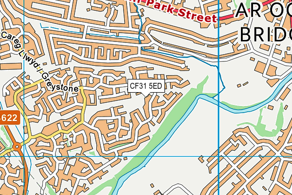 CF31 5ED map - OS VectorMap District (Ordnance Survey)