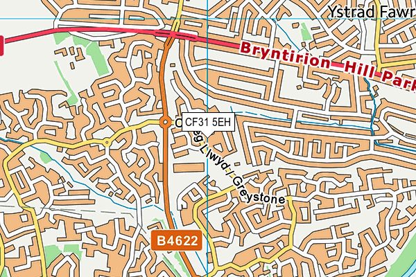 CF31 5EH map - OS VectorMap District (Ordnance Survey)